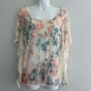 Lavish lace tie dye boho flowy top